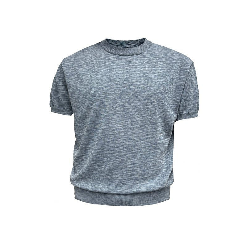 Mock Neck Short-Sleeve Knit Tee - Notkicks