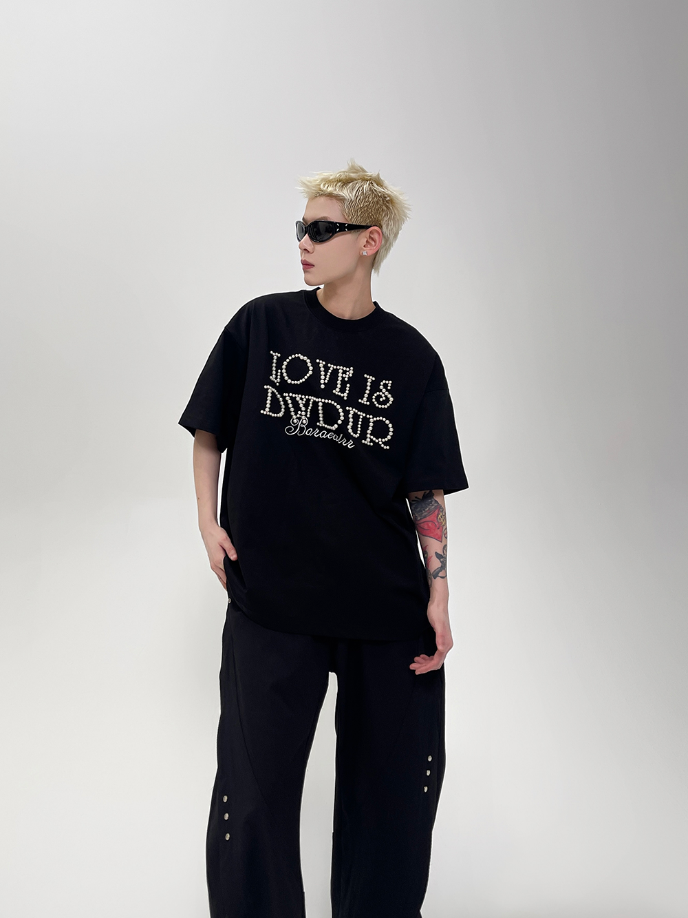 Love Is Dydup Pearl Lettering Tee - Notkicks