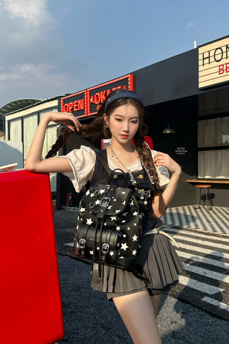 Y2K Star Ruched Backpack - Notkicks
