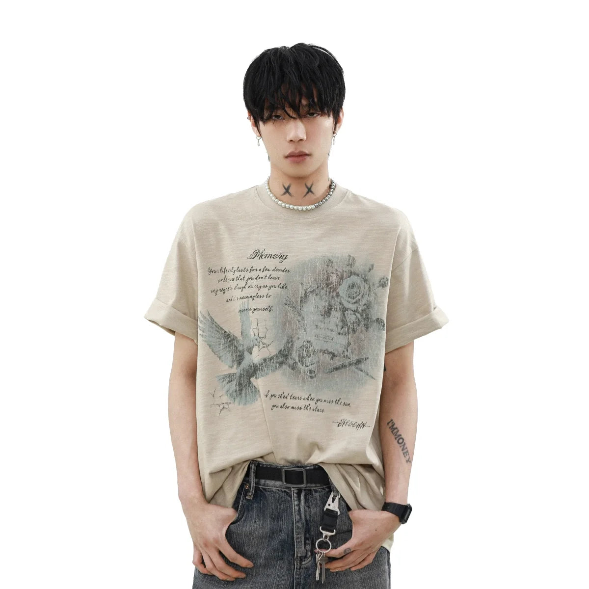 Faded Memory Dove Graphic Tee - Notkicks