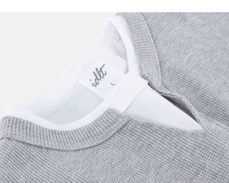 Layernotch Waffle Long Sleeve Tee - Notkicks