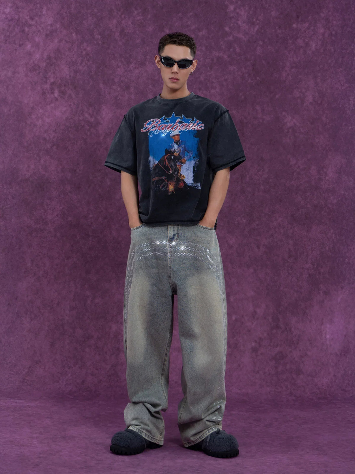 Barbaric Rodeo Vintage Wash Graphic Tee - Notkicks