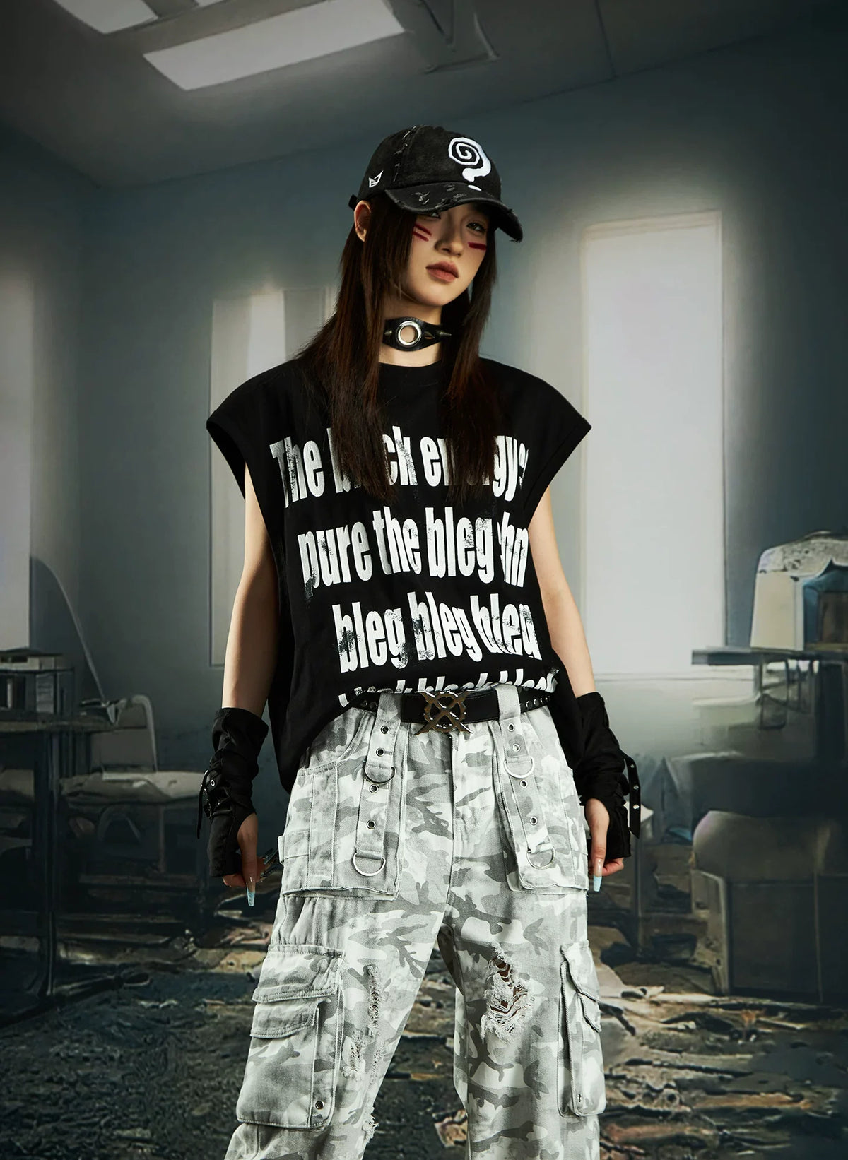 Black Energy Statement Muscle Tee - Notkicks