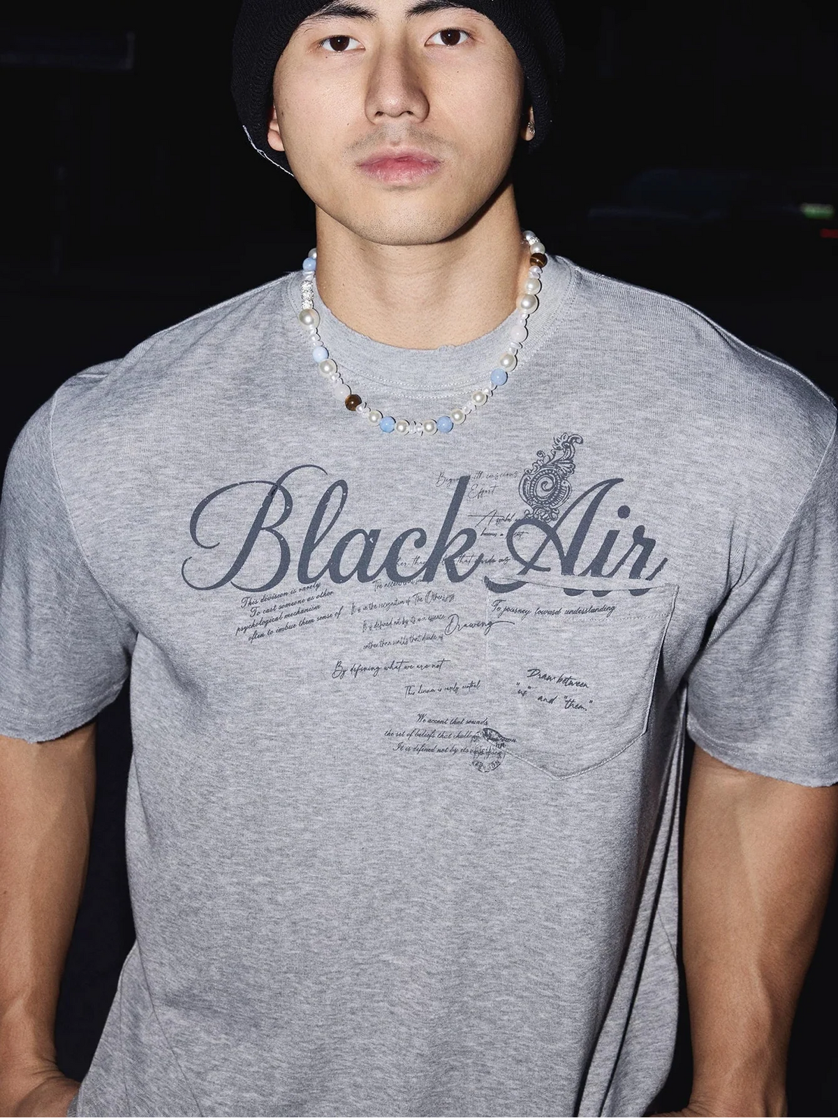Heather Grey Script Graphic Tee - Notkicks
