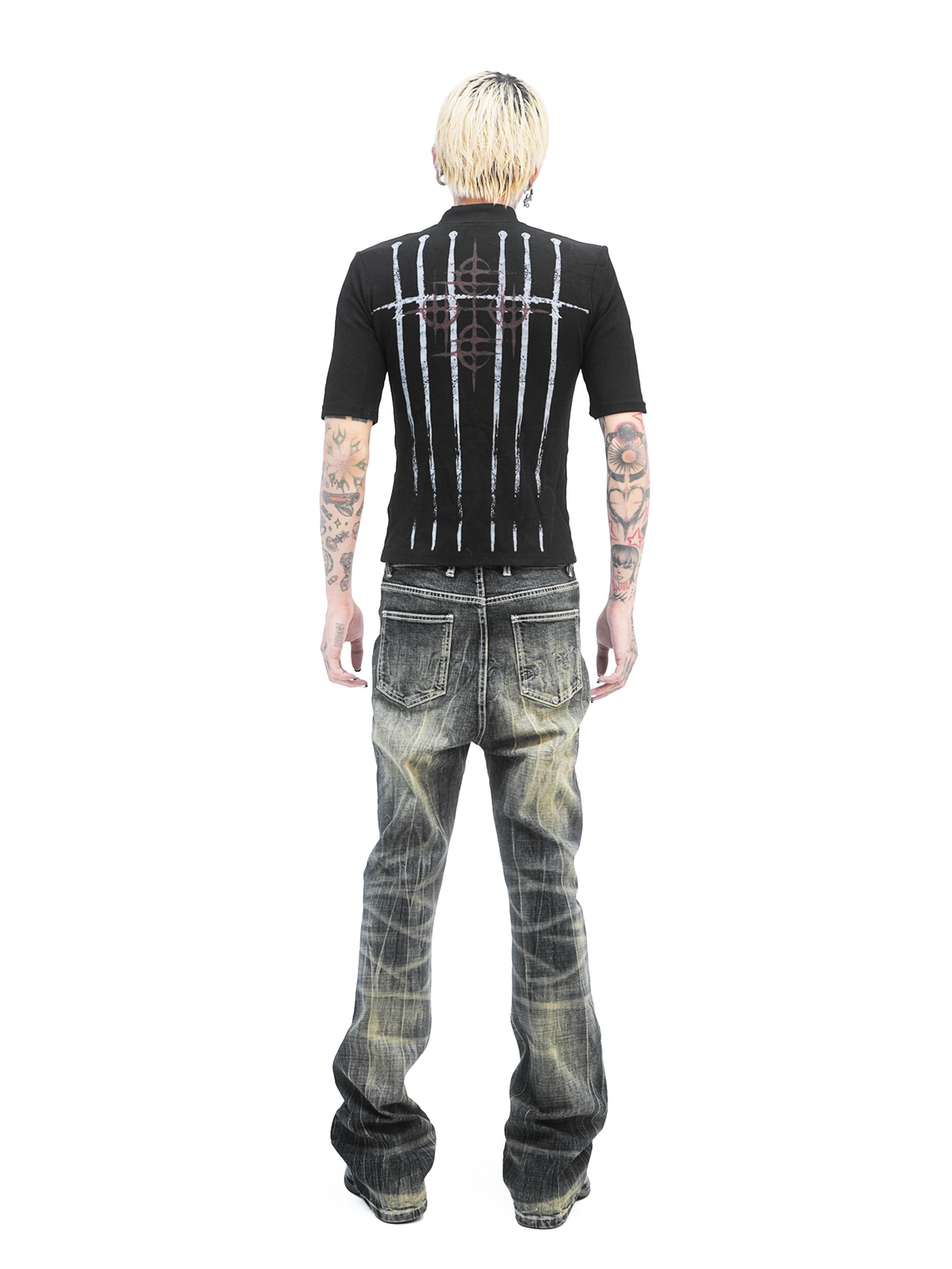 Crimson Sigil Spire Mockneck Tee - Notkicks