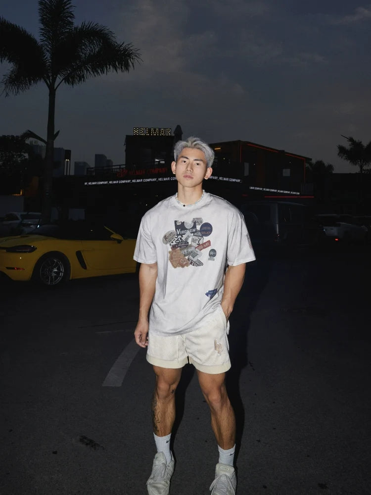 Vintage Badge Graphic White Tee - Notkicks