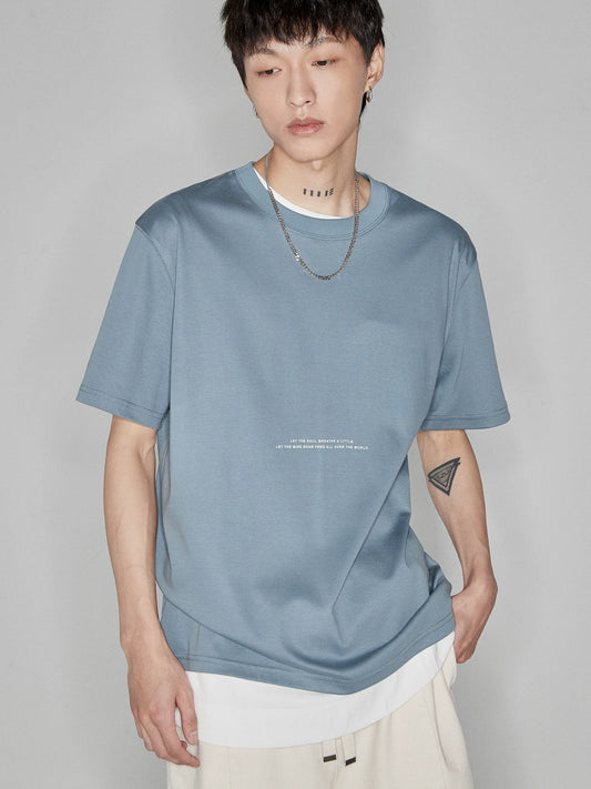 Color Block Letter Print Standard Tee - Notkicks