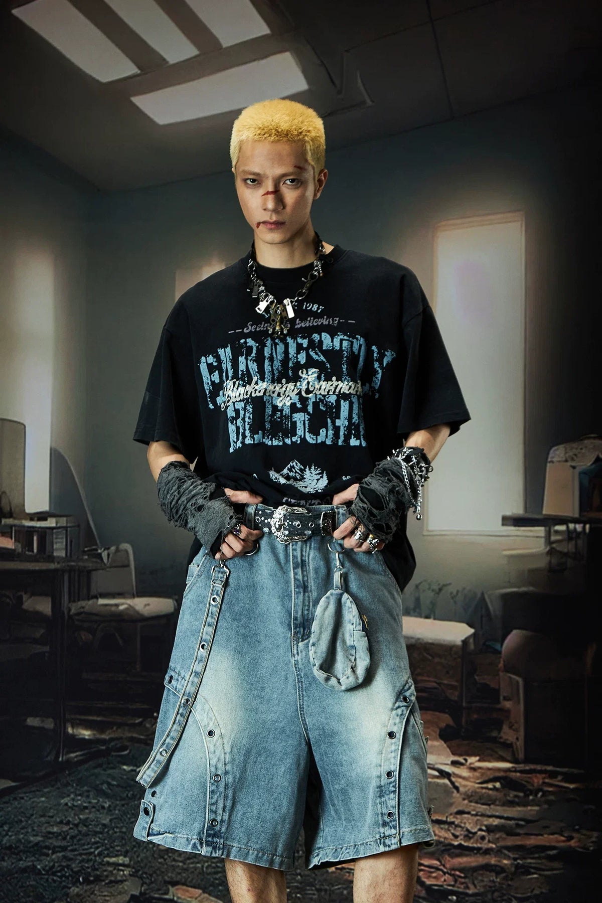 Nebula Varsity Oversize Graphic Tee - Notkicks