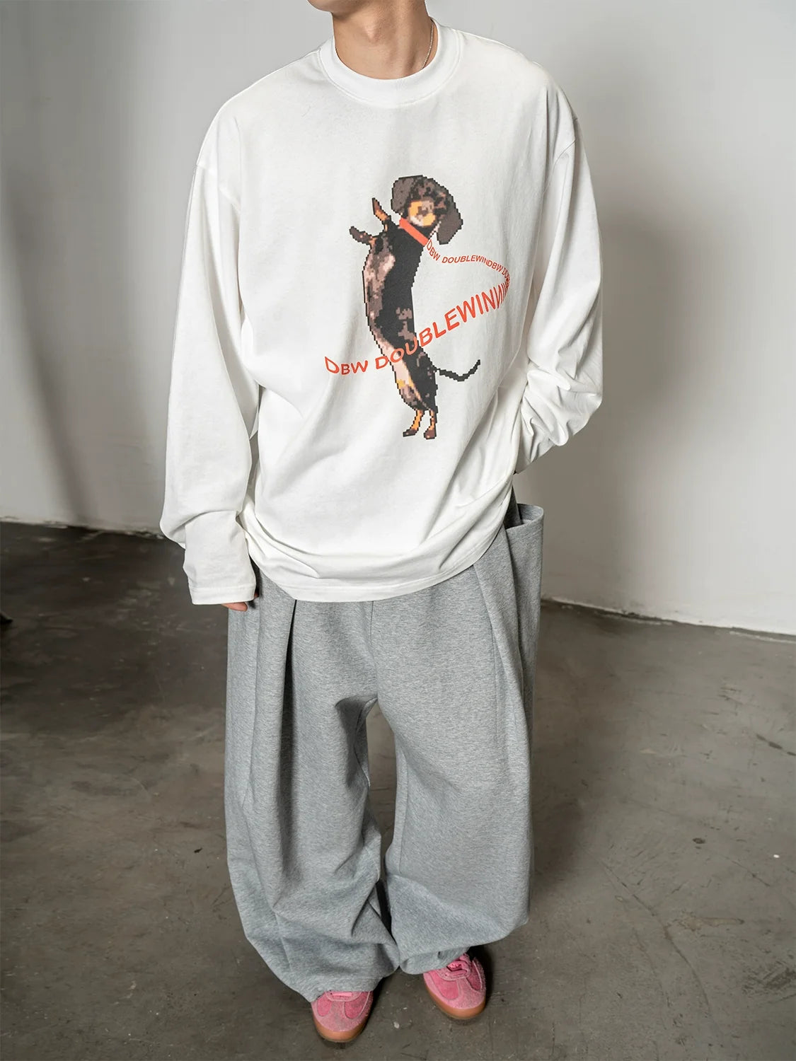 Pixel Pup Graphic Longsleeve Tee - Notkicks