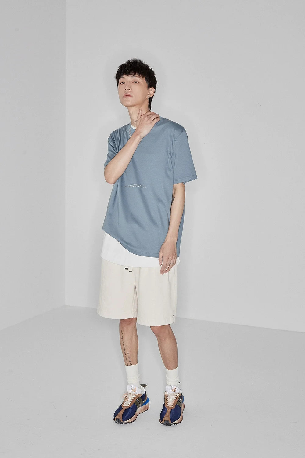 Color Block Letter Print Standard Tee - Notkicks