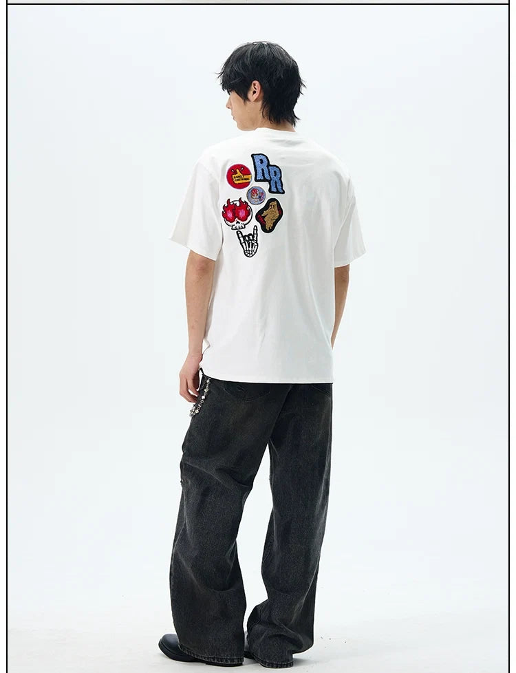 Graphic Patch "THE DOODS" T-Shirt - Notkicks
