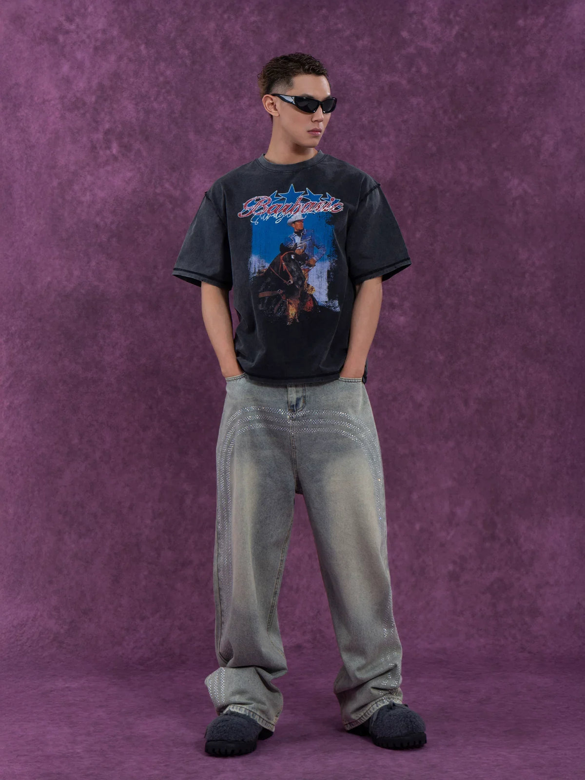 Barbaric Rodeo Vintage Wash Graphic Tee - Notkicks