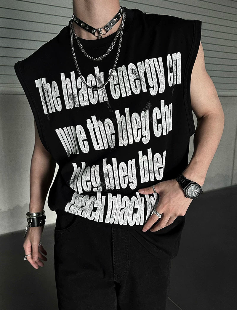 Black Energy Oversized Statement Tee - Notkicks