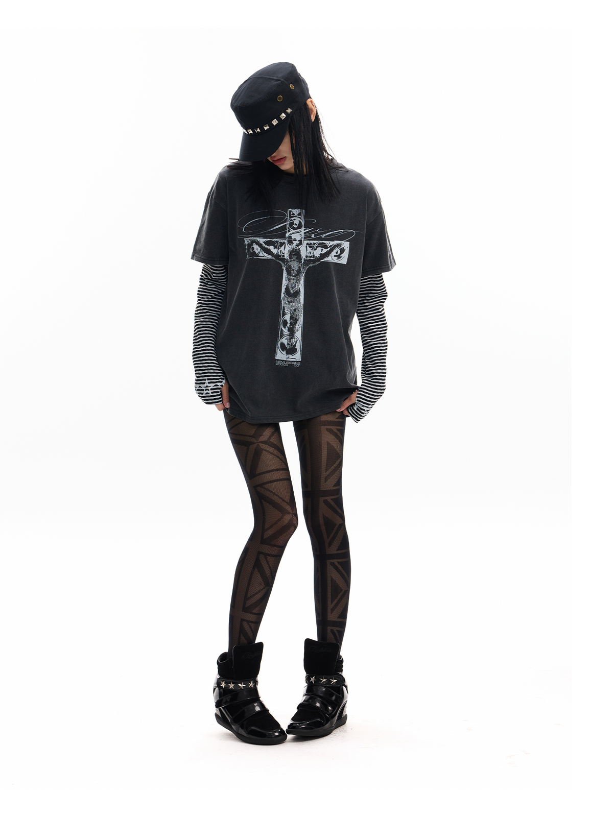 Skull Speakers Cross Graphic Tee - Notkicks