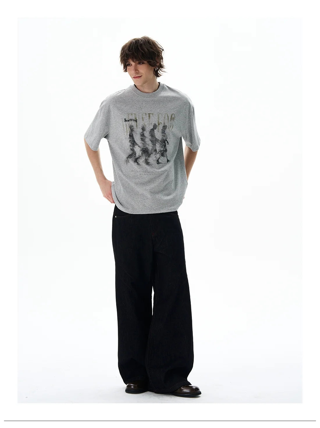 Dense Fog Graphic Oversized Tee - Notkicks