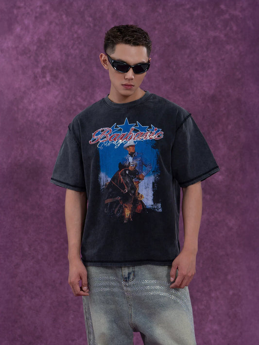 Barbaric Rodeo Vintage Wash Graphic Tee - Notkicks