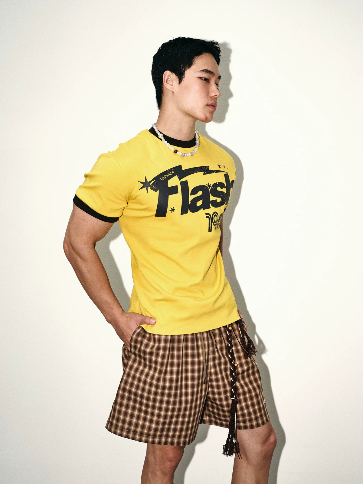 Flash 1988 Yellow Ringer Graphic Tee - Notkicks