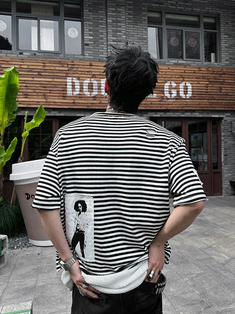 Razor Hymn Striped Relic Tee - Notkicks