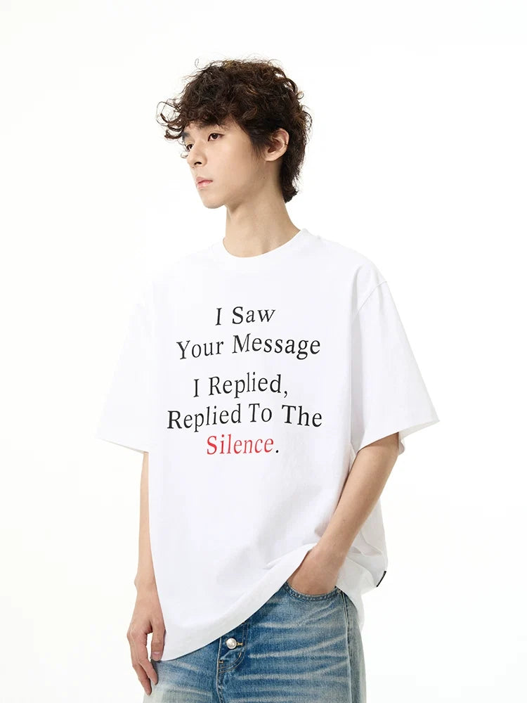 Silence Message Graphic T-Shirt - Notkicks