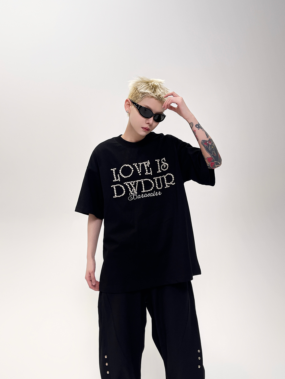 Love Is Dydup Pearl Lettering Tee - Notkicks