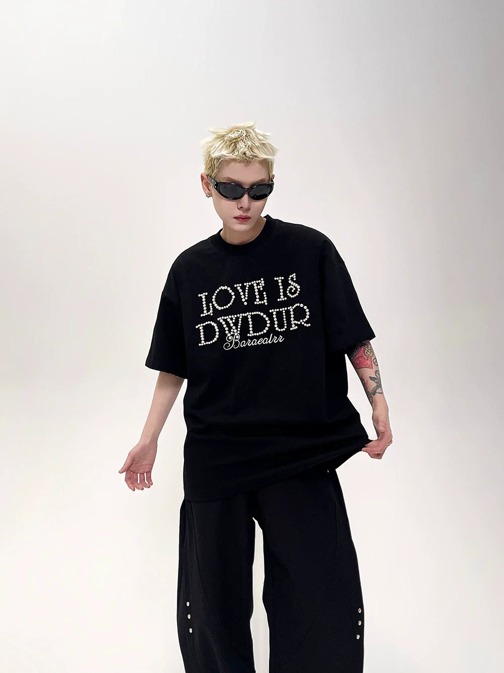 Love Is Dydup Pearl Lettering Tee - Notkicks