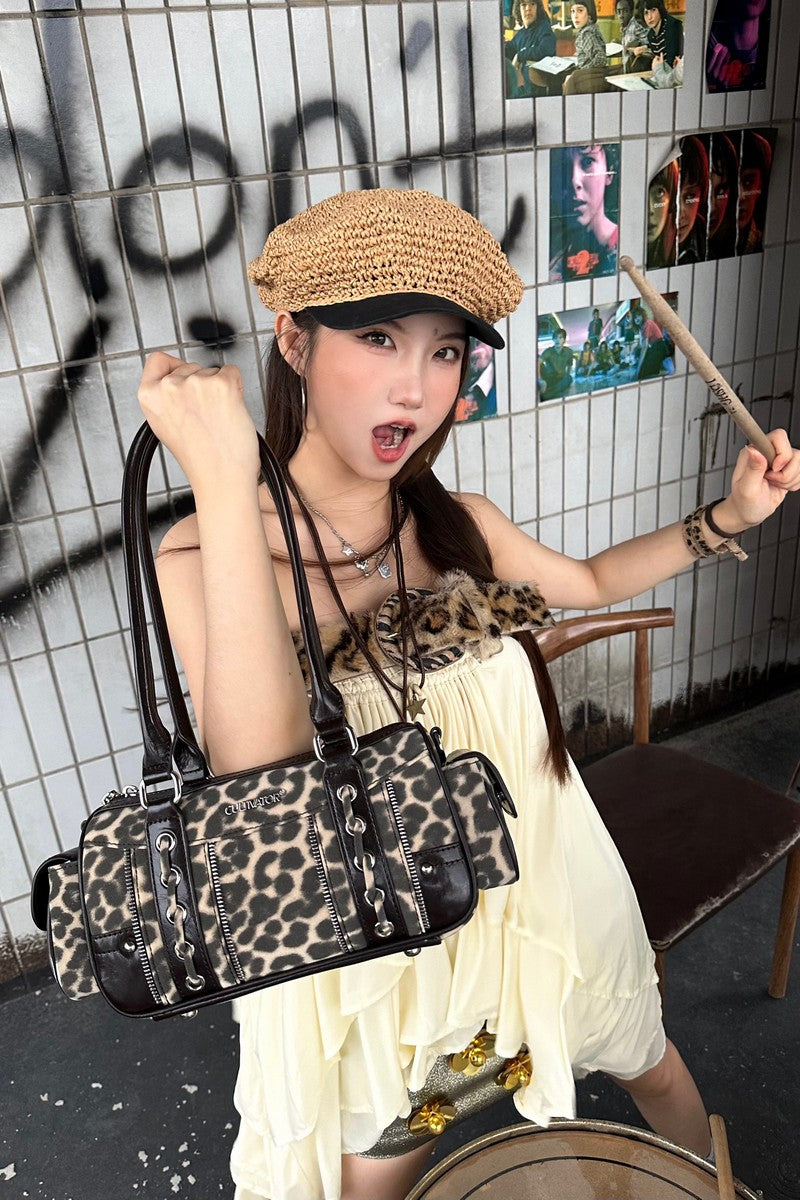 Y2K Leopard Bowling Bag - Notkicks