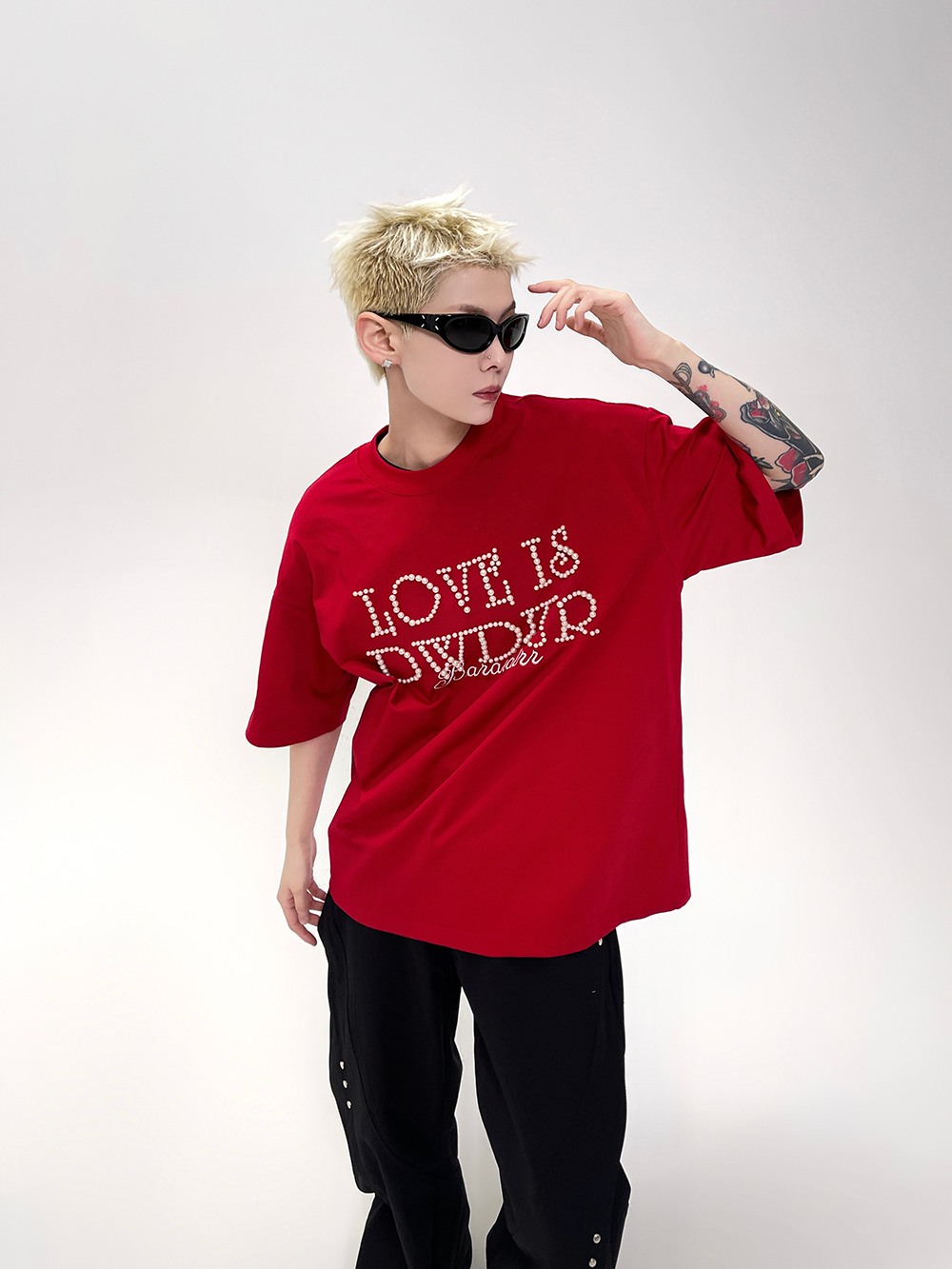 Love Is Dydup Pearl Lettering Tee - Notkicks