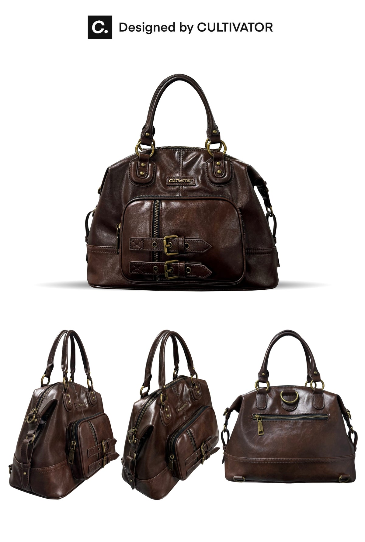 Convertible Waxed Leather Tote - Notkicks