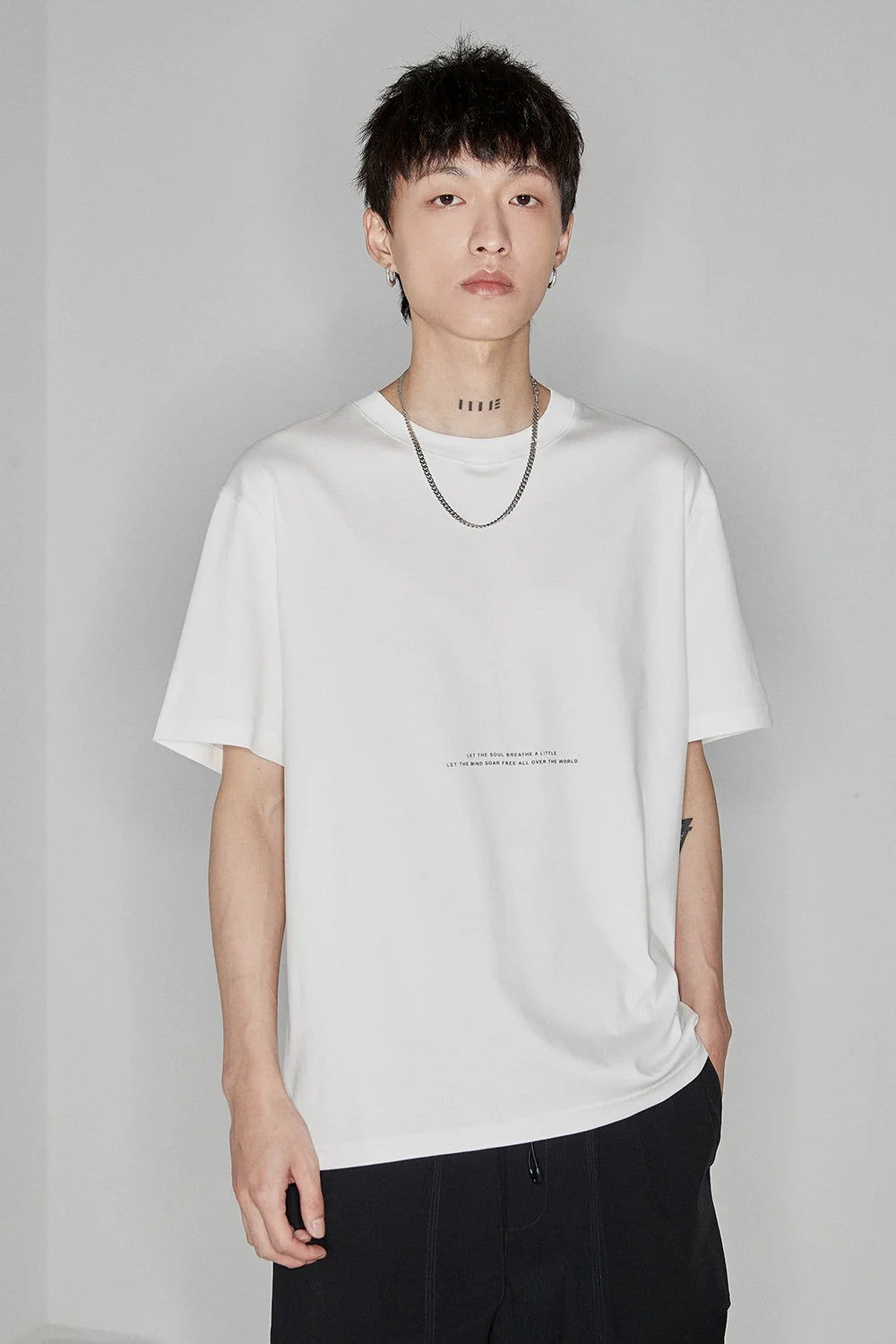 Color Block Letter Print Standard Tee - Notkicks