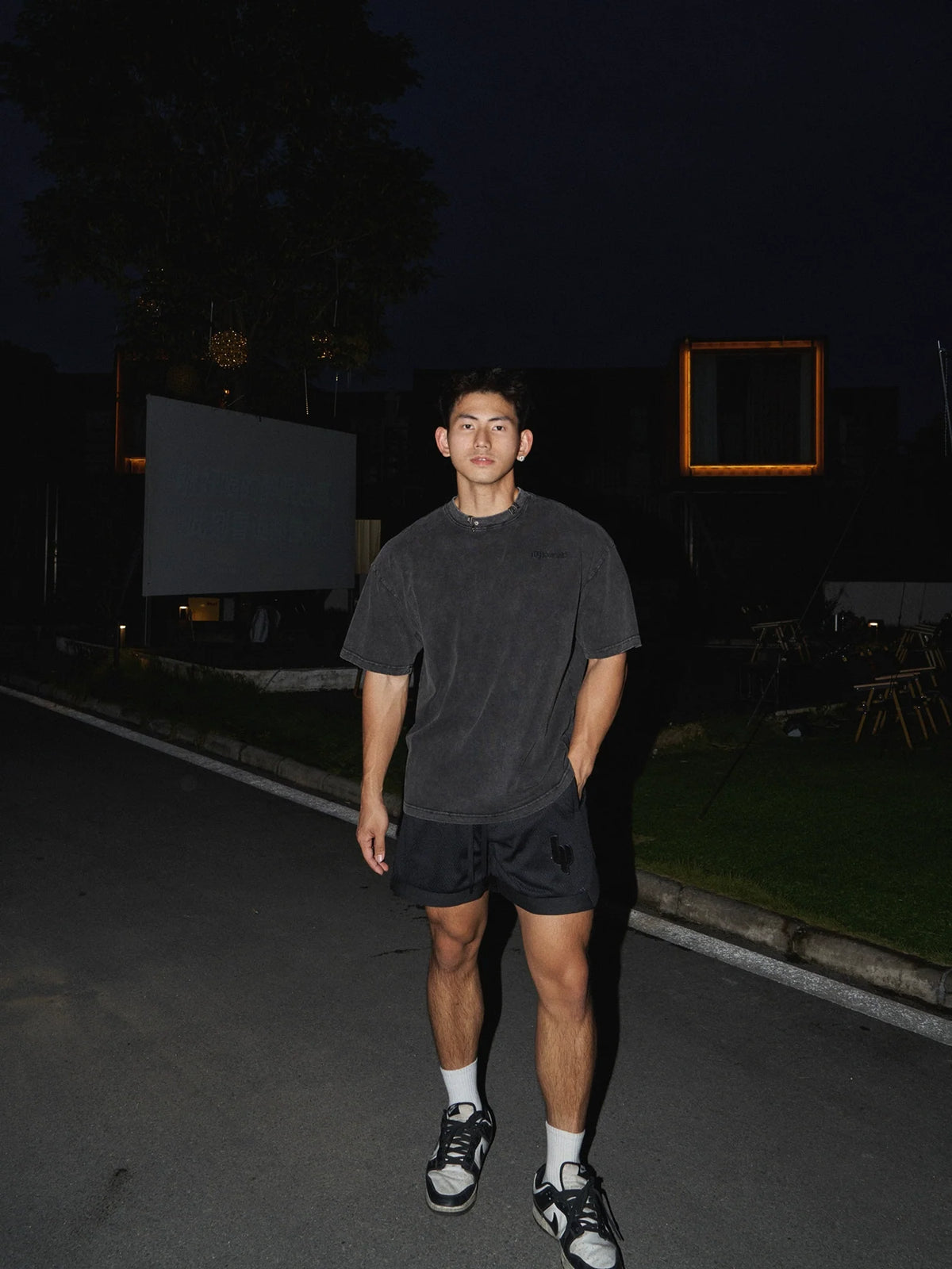 Washed Black Cotton T-Shirt - Notkicks