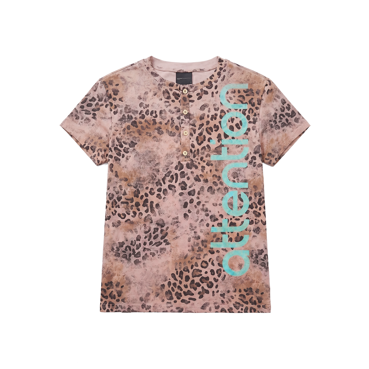 Attention Leopard Henley Tee - Notkicks