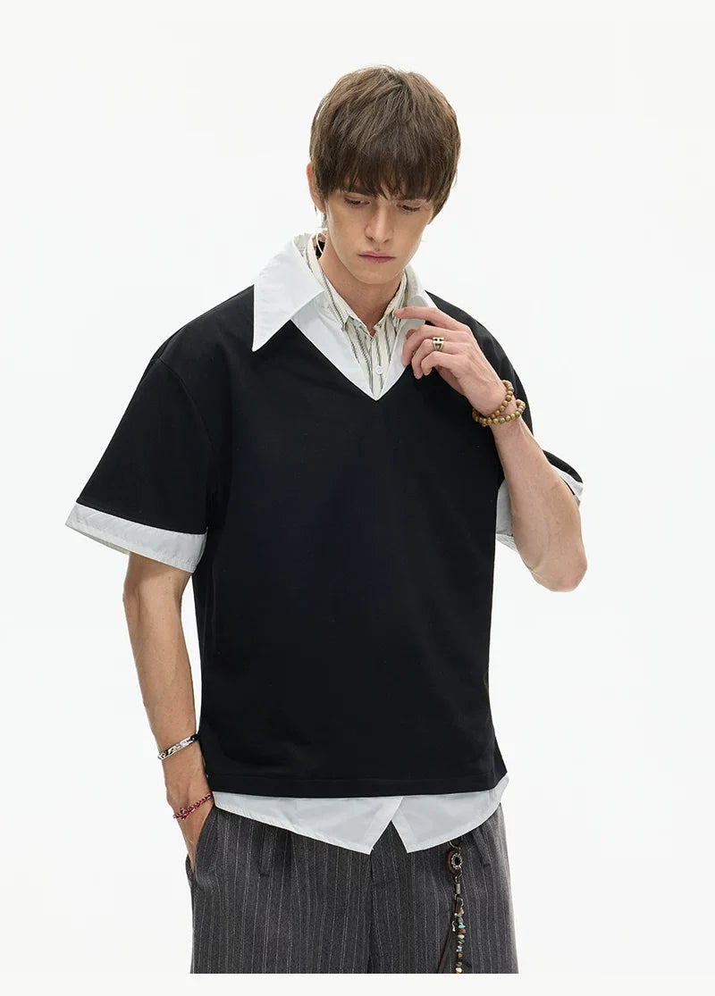 Frost Layered Collar Polo Tee - Notkicks
