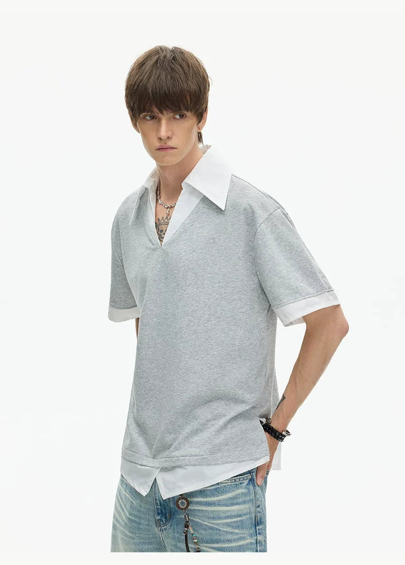 Frost Layered Collar Polo Tee - Notkicks