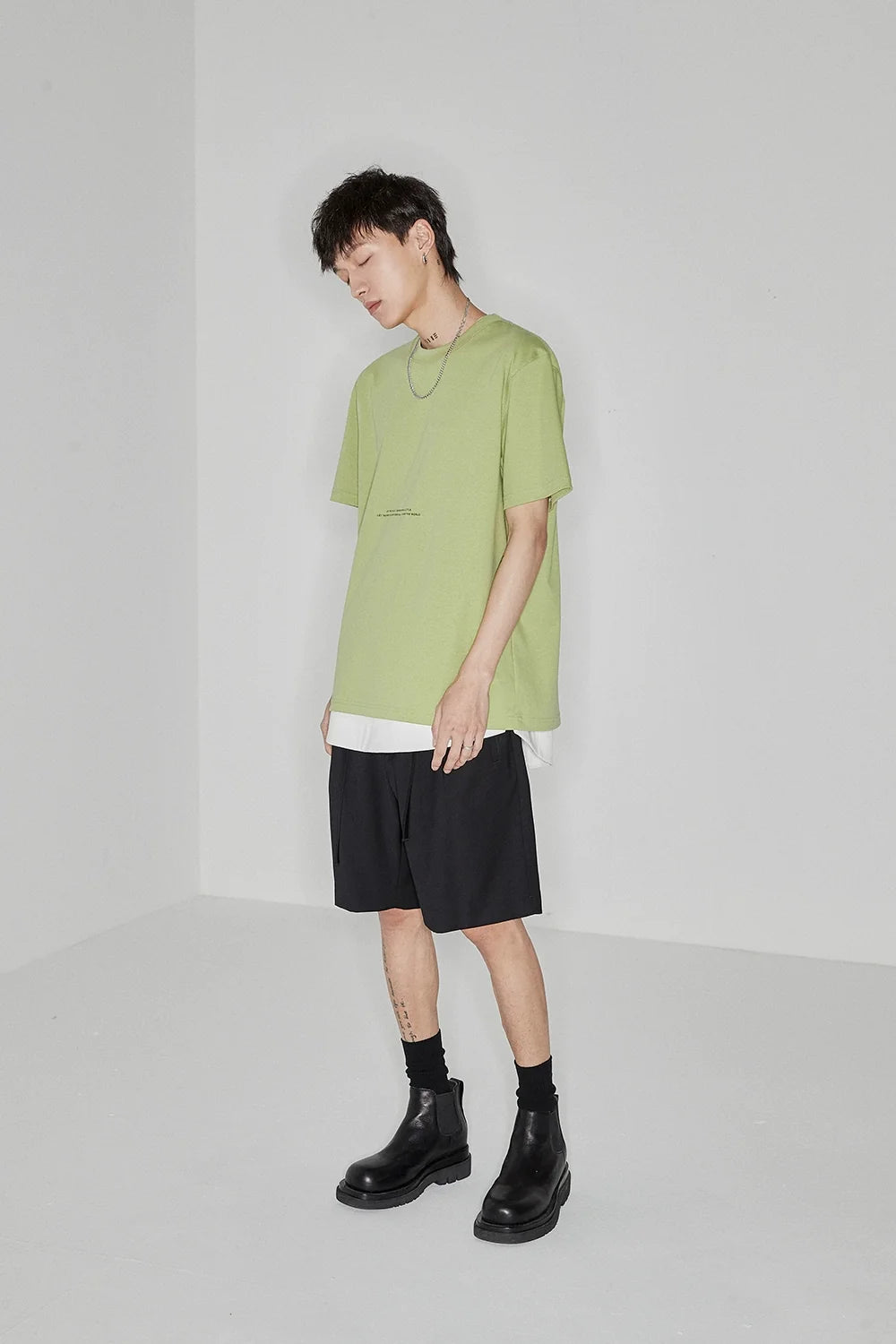 Color Block Letter Print Standard Tee - Notkicks
