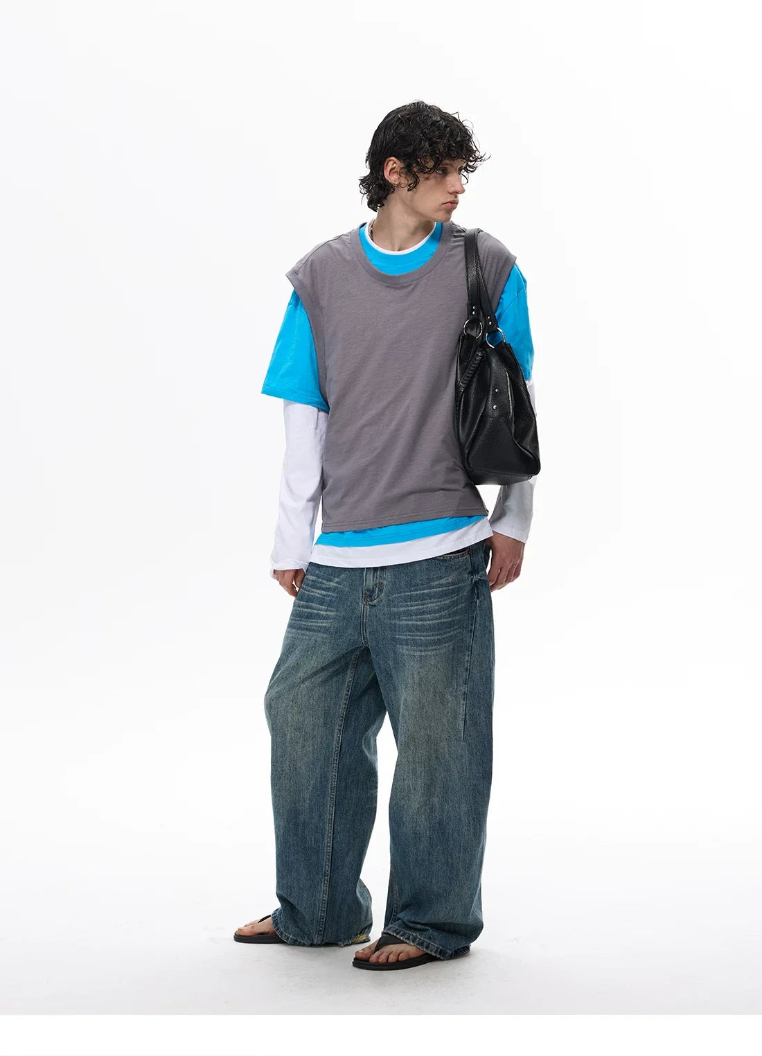 Two-Tone Stack Layer Tee Top - Notkicks