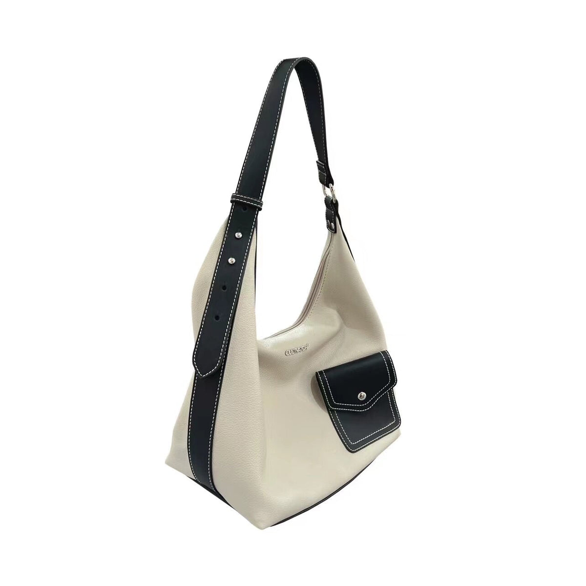 Leather Black Pocket Casual Shoulder Bag - Notkicks