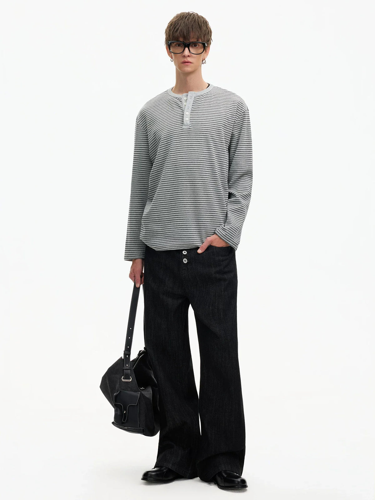 Stripe Henley Lounge Tee - Notkicks