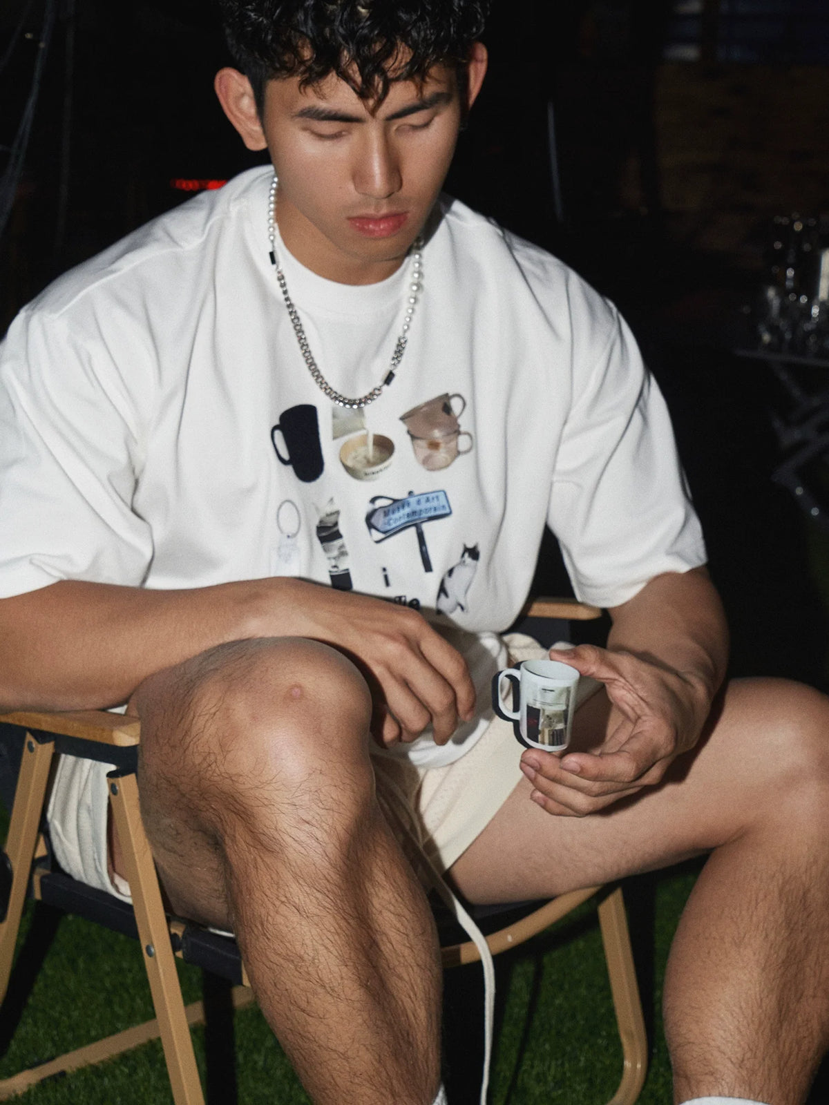 Café Print Graphic T-Shirt - Notkicks