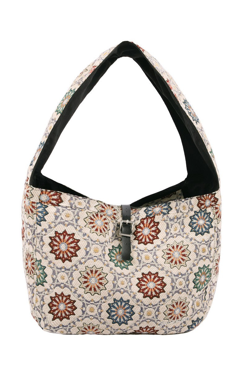 Jacquard Embroidered Crossbody Bag - Notkicks
