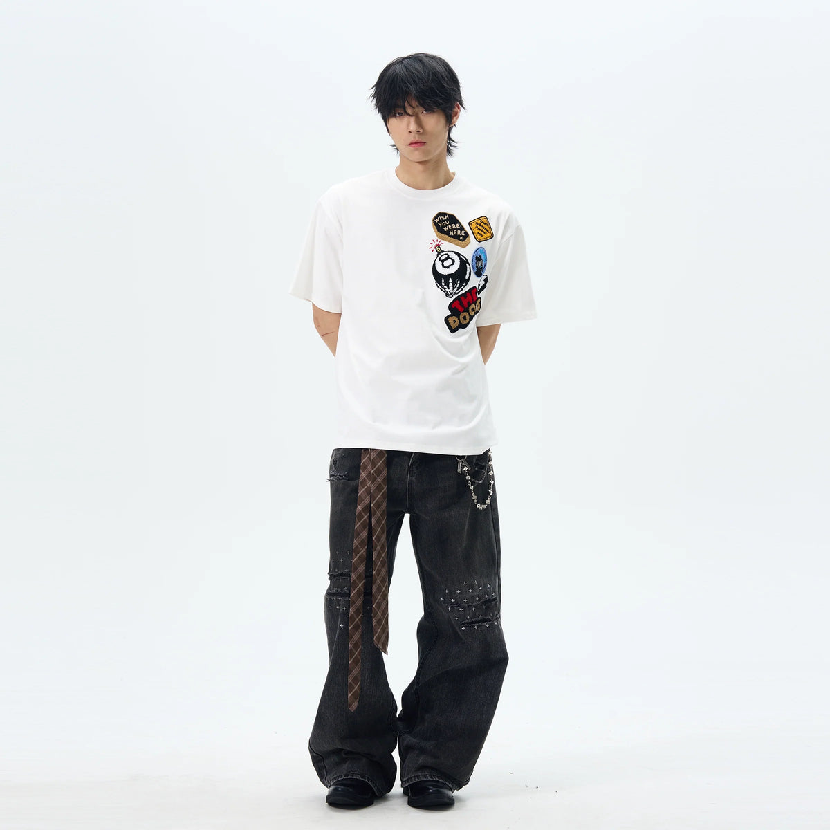 Graphic Patch "THE DOODS" T-Shirt - Notkicks