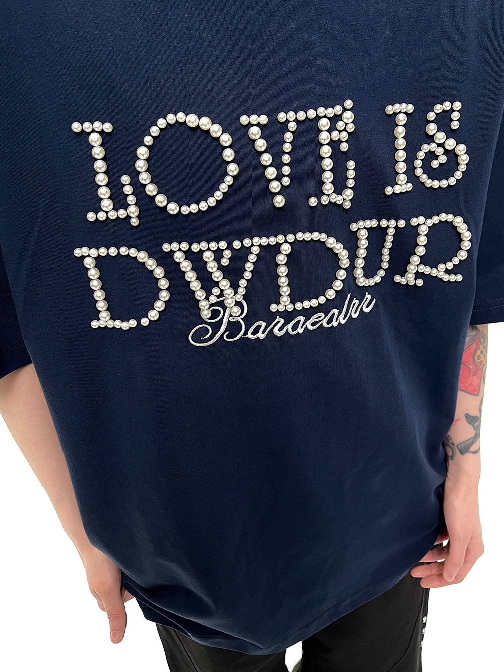 Love Is Dydup Pearl Lettering Tee - Notkicks