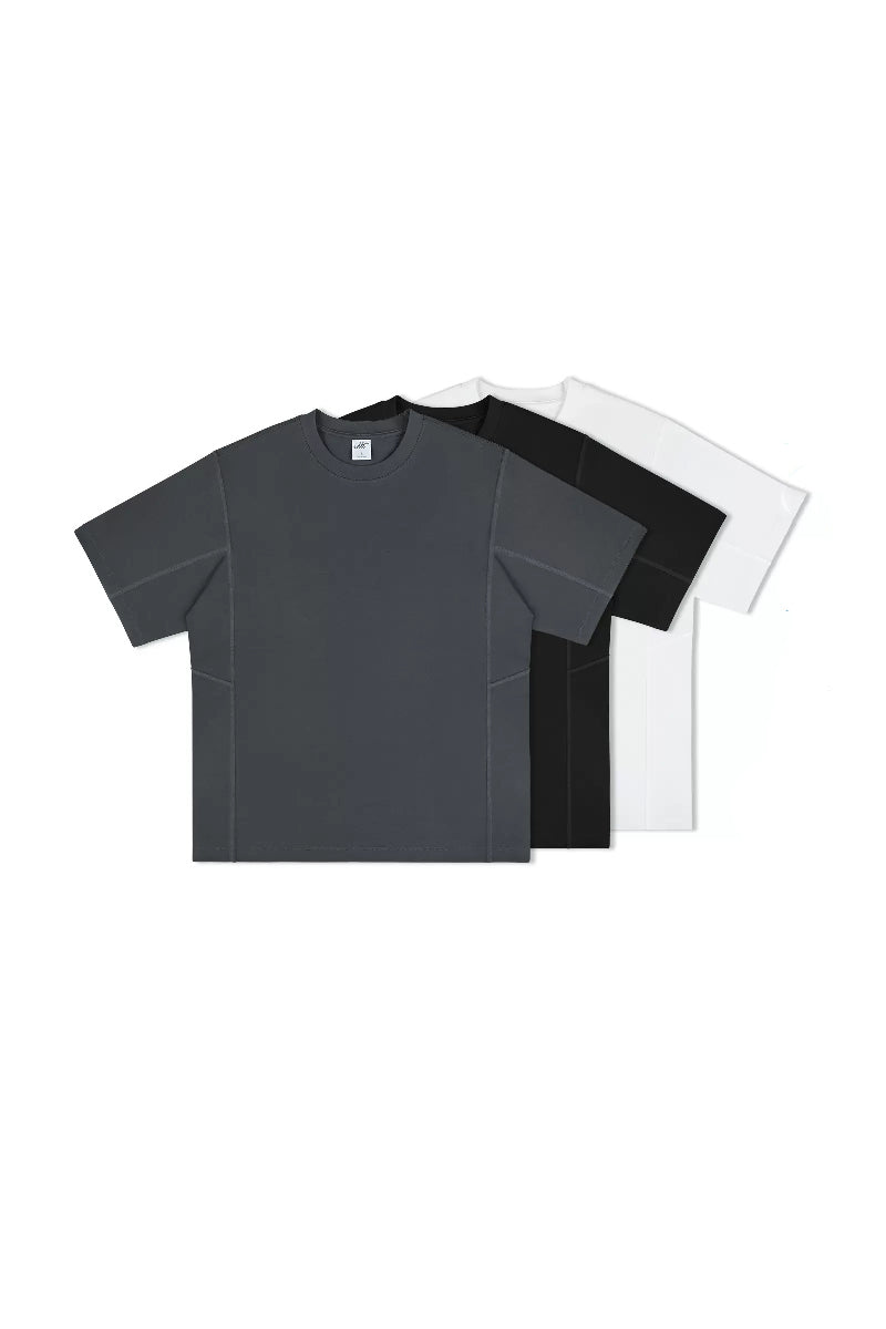 Loose Fit Patchwork Tee In Cool Cotton - Notkicks