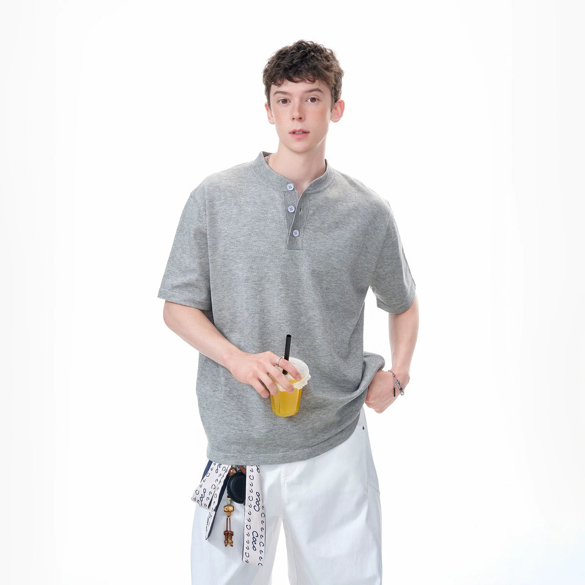 Cloudline Short-Sleeve Henley Tee - Notkicks