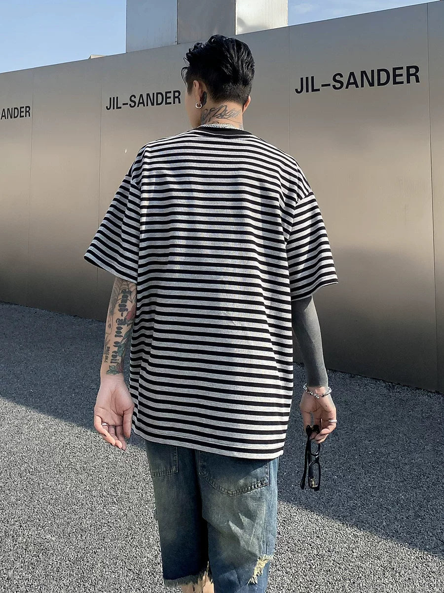 Starlite Graffiti Stripe Oversized Tee - Notkicks