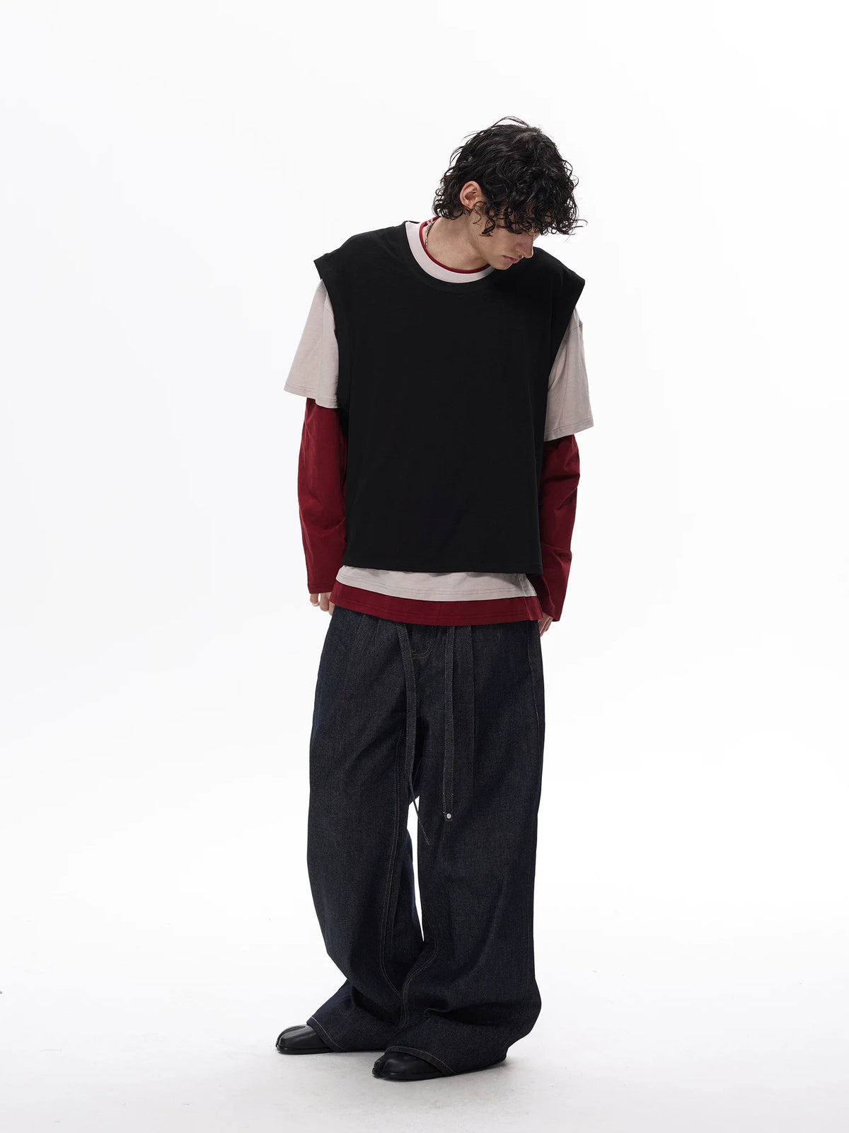 Two-Tone Stack Layer Tee Top - Notkicks