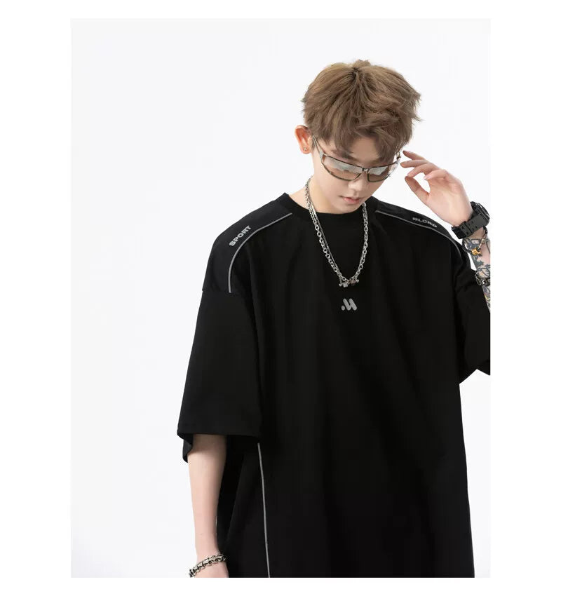 Midnight Circuit Oversized Tech Tee - Notkicks