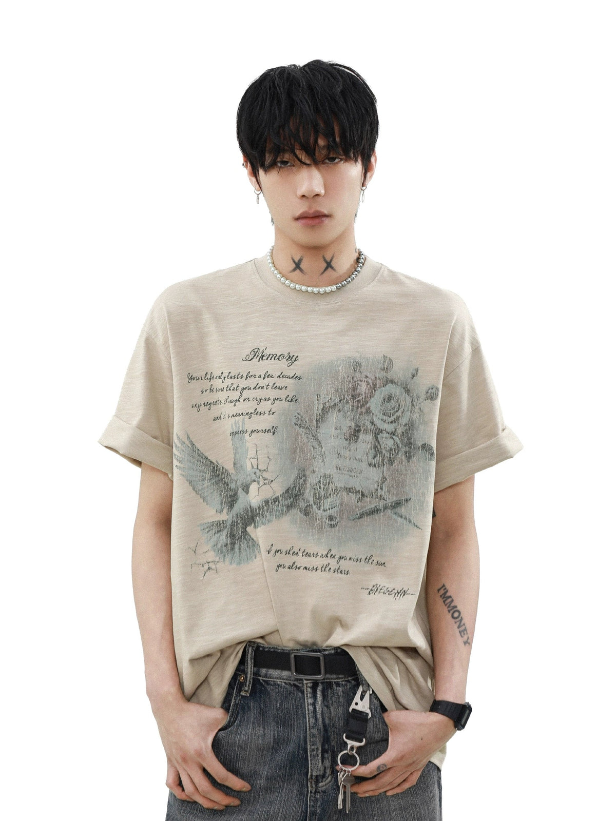 Faded Memory Dove Graphic Tee - Notkicks