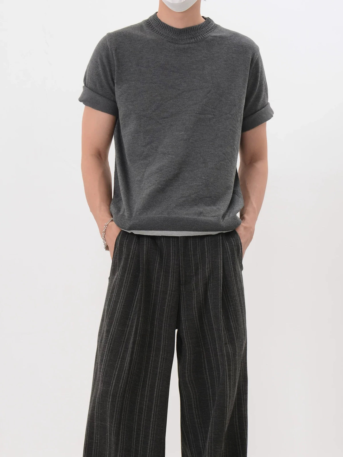 Heather Mock Knit Tee - Notkicks