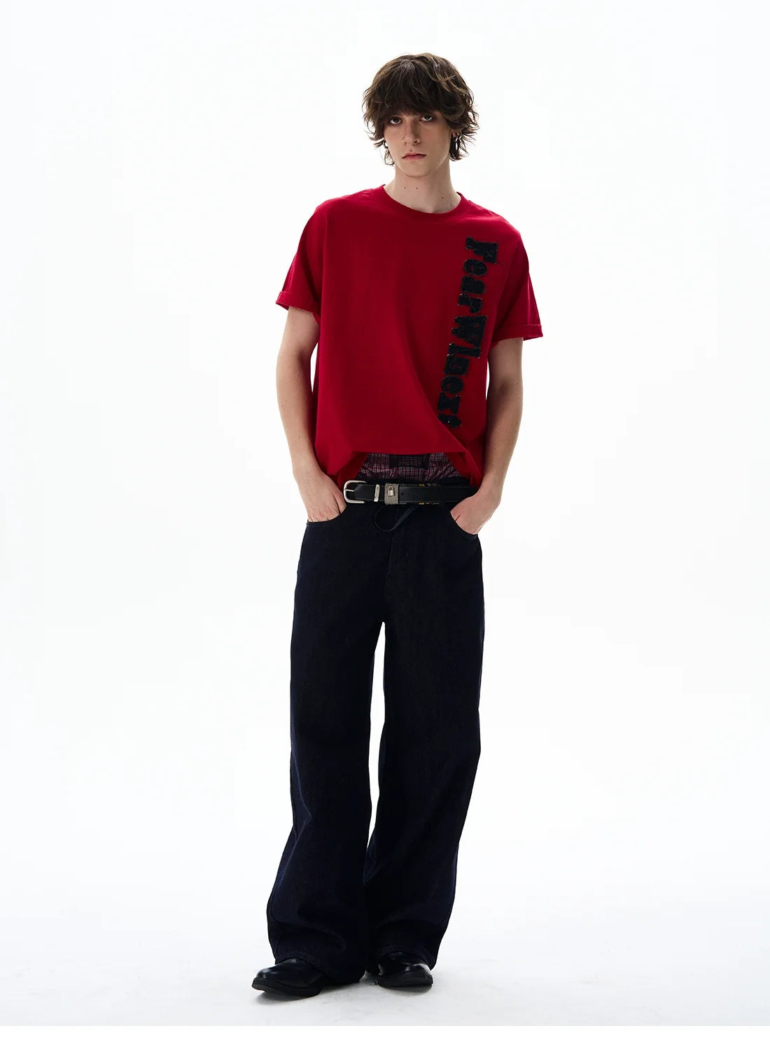 Fuzzy Script Vertical Tee - Notkicks