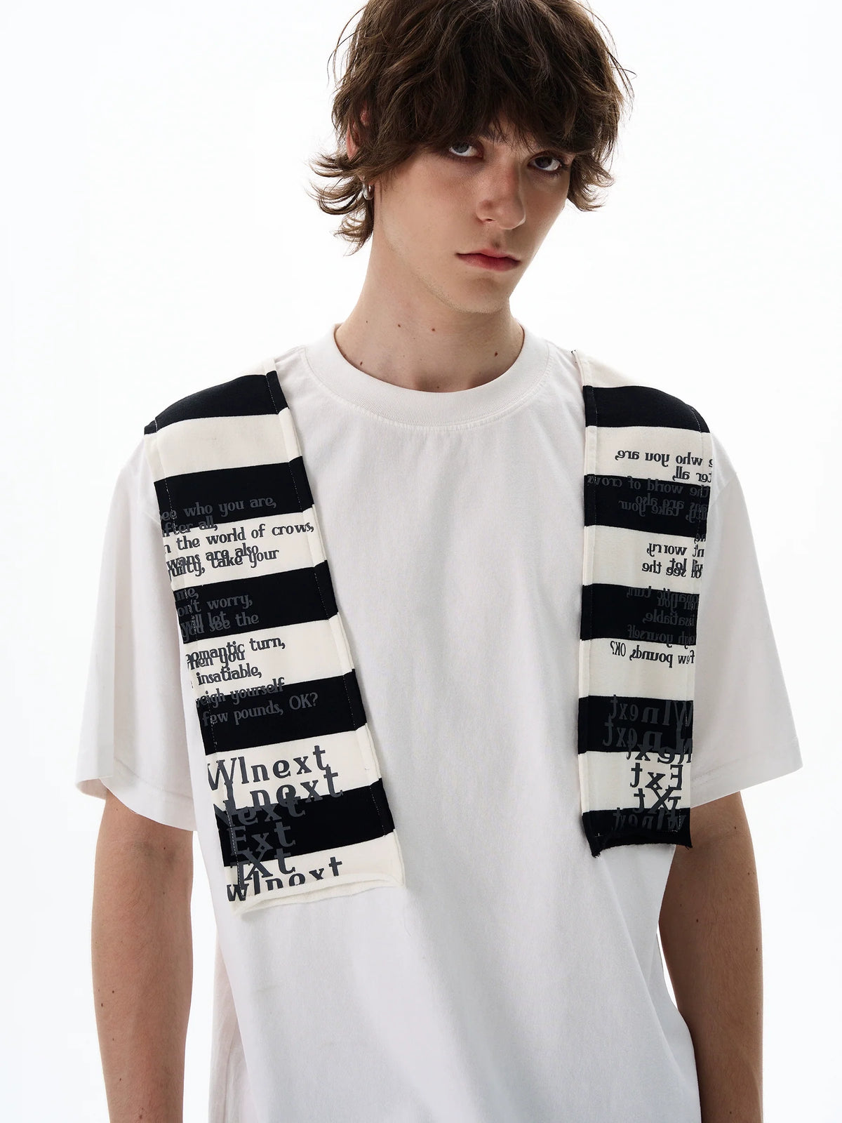 Graphic Stripe Patchwork Tee - Notkicks